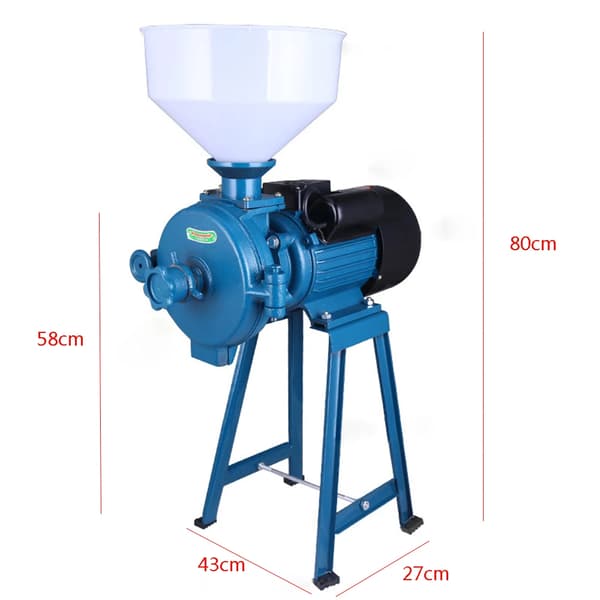 Cerealmaskin, 2200W Motor, Justerbar Tjocklek,Blå, EU