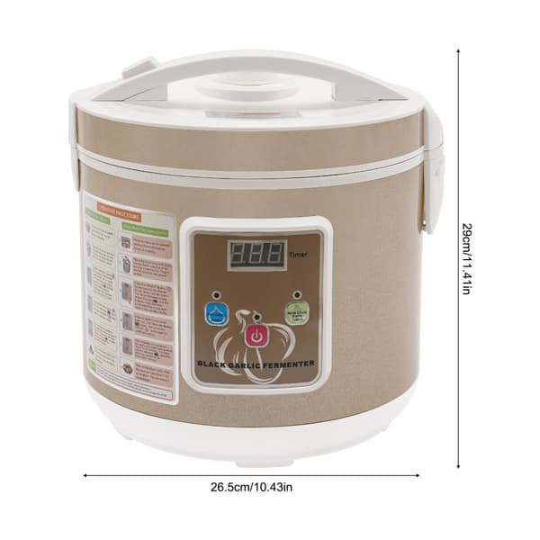 Svart Vitlök Fermentator, 5L Kapacitet, Anpassningsbar Fermenteringstid, Effektiv Uppvärmning