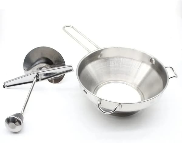 Matkvarn, rostfritt stål, 3 malplattor