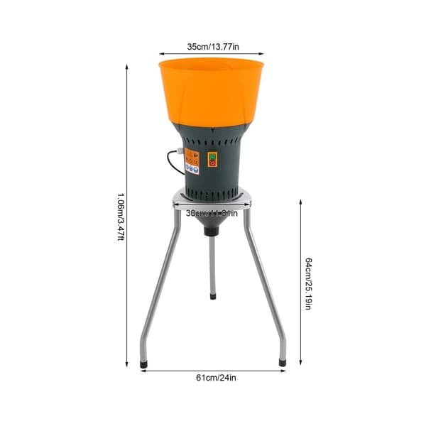 Elektrisk Kornmølle, 1300W Effekt, 400kg/t Malekapacitet, 5 Malefiltre,B 1300W 50L