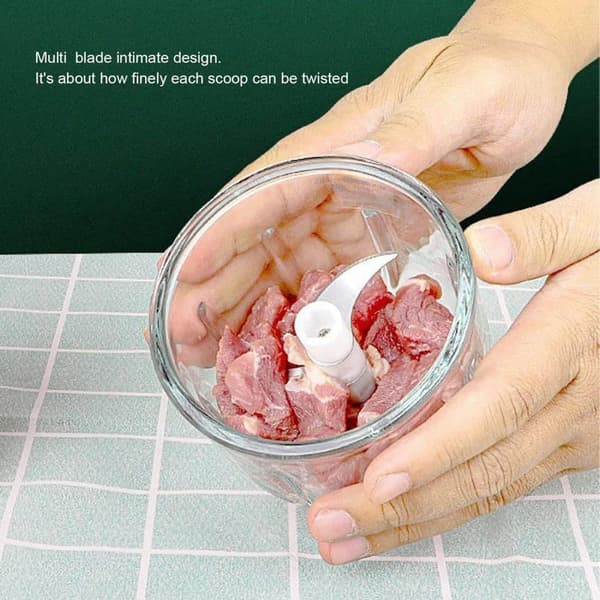 Bomclap USB ladattava sähköinen valkosipuli murskas - ruostumattomasta teräksestä Mini Food Chopper valkosipulia, sipulia, vihanneksia, ympäristöystäv