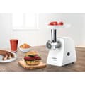 Miniatyrbillede 3 af 6: Kødhakker - BOSCH - MFW2514W SmartPower - Hvid - 1500 W blokeret motor - 1,7 kg/min - 2 kødhakkeri - rivejern/skærer