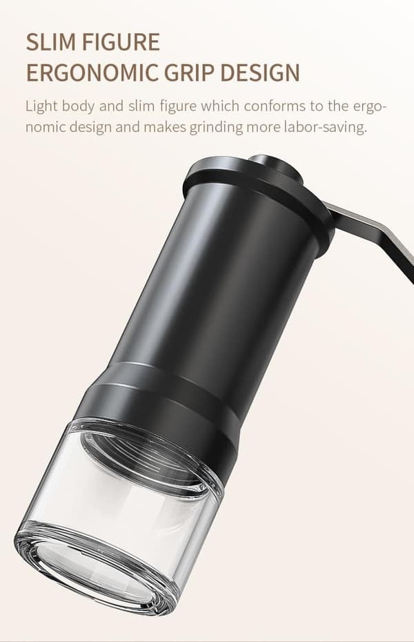 Lollanda Handkaffekvarn, manuell kaffekvarn med keramisk konkvarn med hög precision