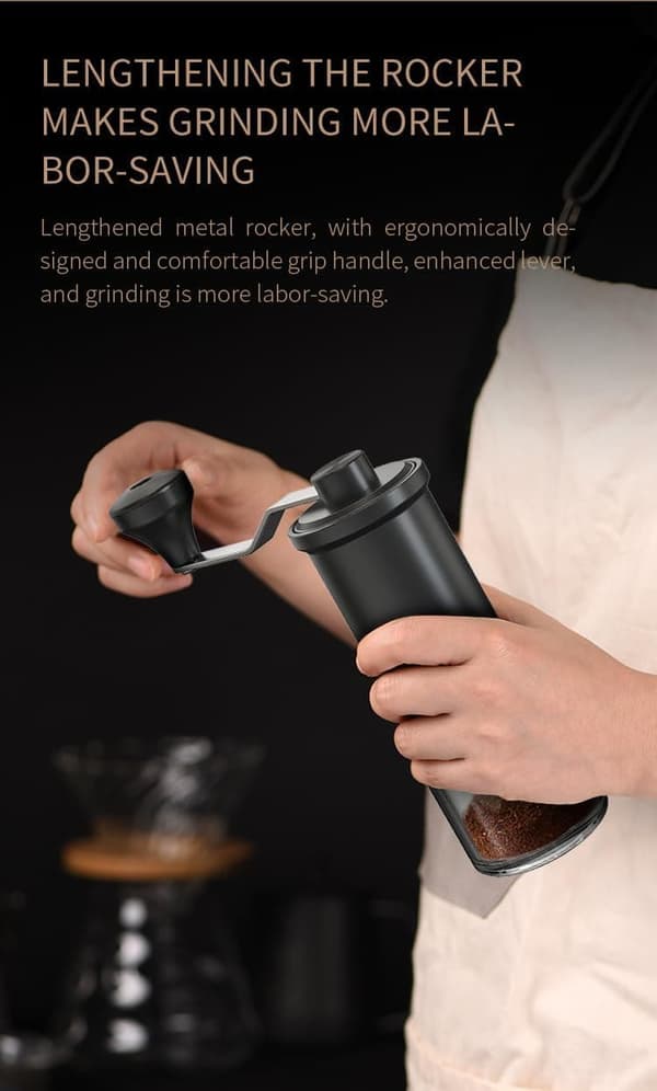 Lollanda Handkaffekvarn, manuell kaffekvarn med keramisk konkvarn med hög precision