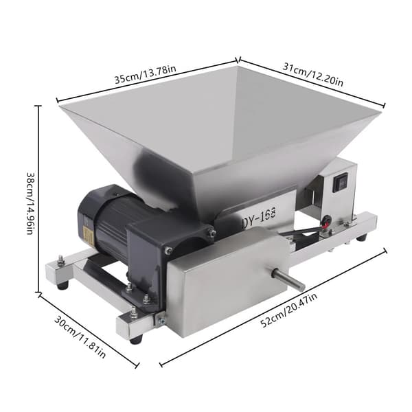 Elektrisk Kornkvarn, 60W Effekt, 4L Kapacitet, 20kg/h Produktion,Silver
