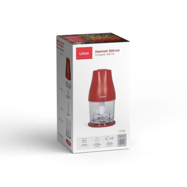 300 ml köttkvarn - Livoo - DOP244R - Chili röd