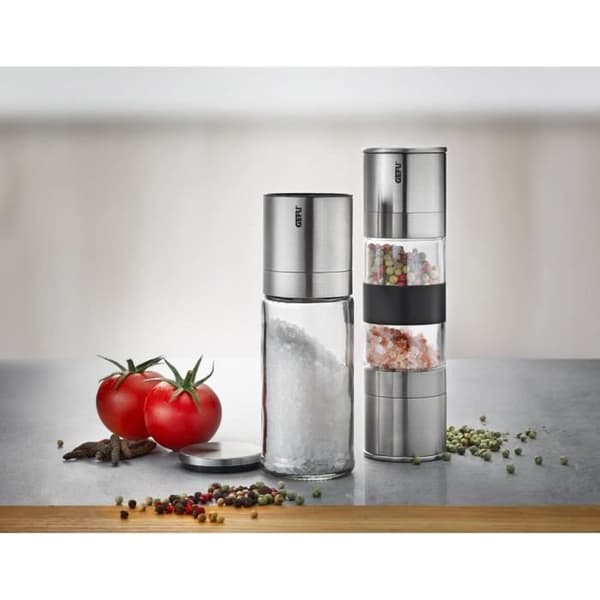 Salt- och pepparkvarn - Gefu - LAMOLA - Silver - Keramik - Modern design