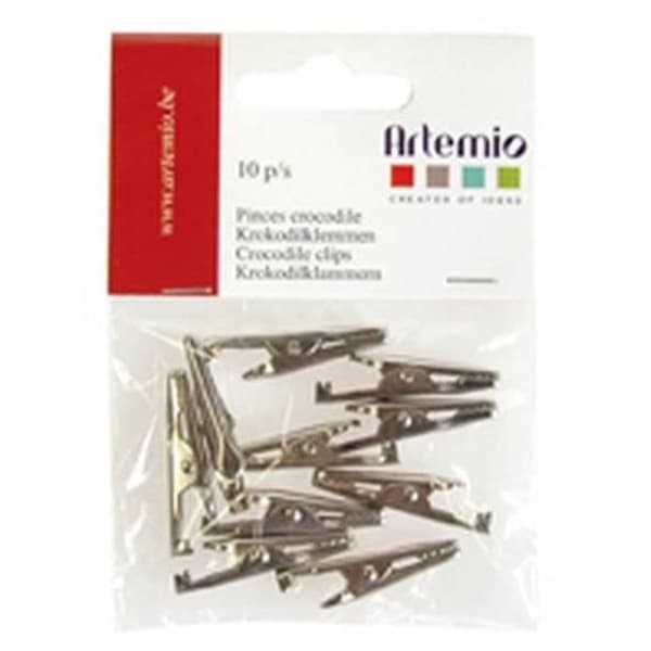 Krokodilklämma - 10 delar - Artémio Silver