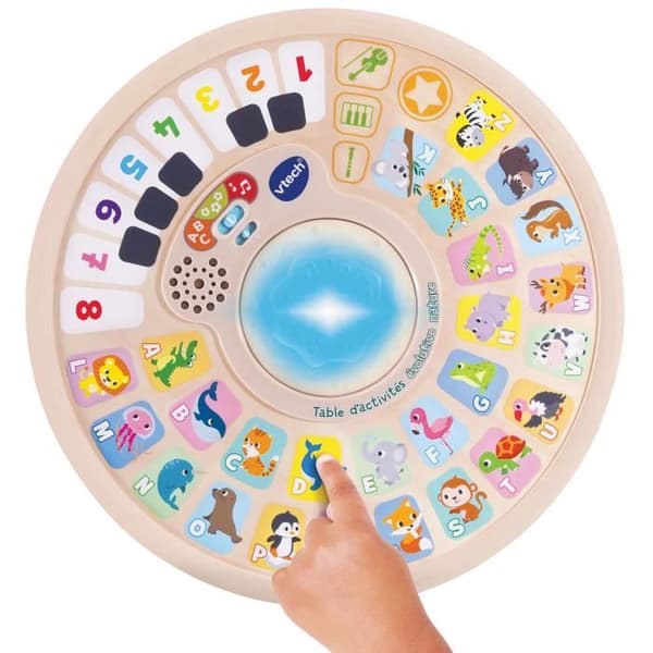 VTECH BABY Evolutionært Aktivitetsbord - Natur - FSC-certificeret trælegetøj - 9 måneder til 4 år