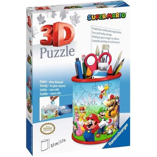 Super Mario 3D Pennhållare - Ravensburger - Barnpussel - 54 bitar - Limfritt - Från 6 år