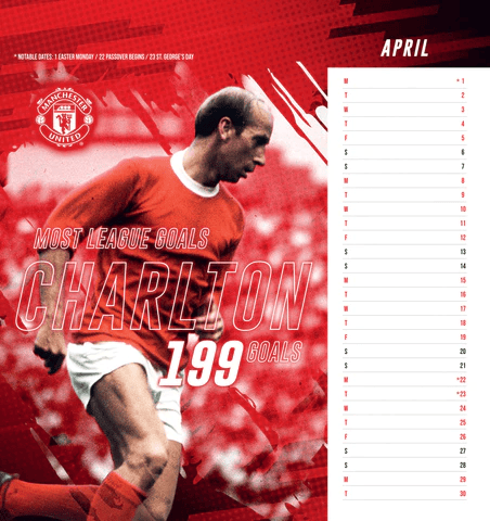 Manchester United Fc - Manchester United Fc 2024 Desk Easel