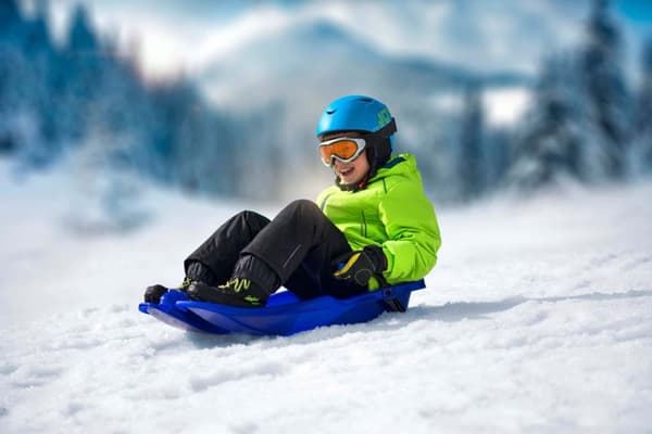 Sledge plastic RESTART Twister 0298 80x39 cm Yellow