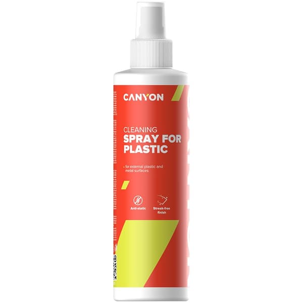 CANYON CCL22, Plastic Cleaning Spray for external plastic and metal surfaces of computers, telephones, fax machines and other office equipment, 250ml,
