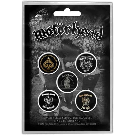 Motorhead - Clean Your Clock Button Badge Pack