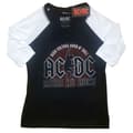 Miniatyrbillede 2 af 4: Ac/Dc - Hard As Rock Lady Bl/Wht Raglan:1
