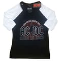Miniatyrbillede 1 af 4: Ac/Dc - Hard As Rock Lady Bl/Wht Raglan:1