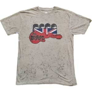 The Beatles - Guitar & Flag Snow Wash Uni Sand S