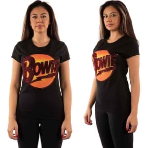 David Bowie - Diamond Dogs Logo Diamante Lady Bl