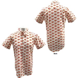 David Bowie - Logo Pattern Uni Wht Shirt: S