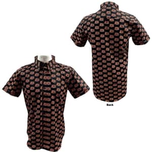 David Bowie - World Tour Logo Pattern Uni Bl Shirt: XXL