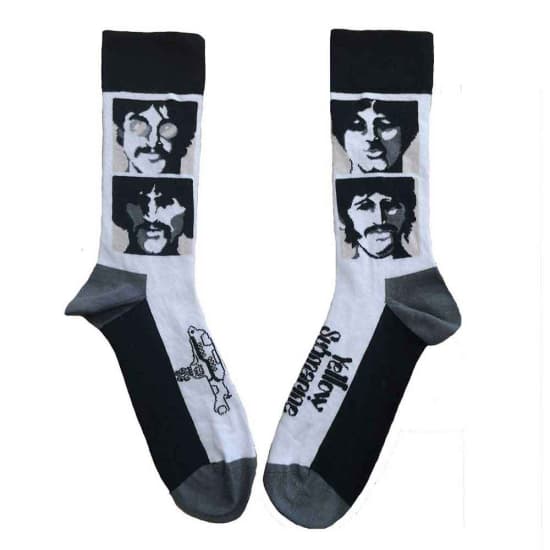 The Beatles - Sea Of..Faces Mono Wht Socks (Eu 40-45