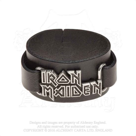 Iron Maiden - Logo Leather Wriststrap