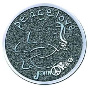 John Lennon - Peace & Love Hichrome Pin Badge
