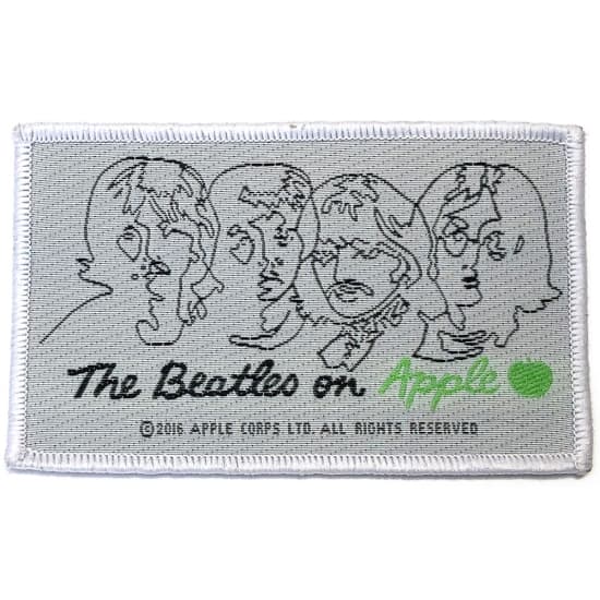 The Beatles - Beatles On Apple Black On White Patch