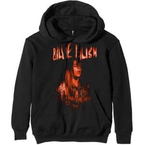 Billie Eilish - Unisex Pullover Hoodie: Spooky Logo L Billie Eilish - Unisex Pullover Hoodie: Spooky Logo L