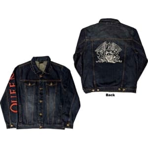 Queen - White Crest Uni Denim Jacket: L