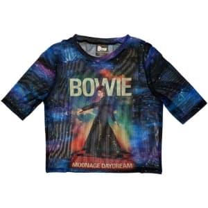 David Bowie - Moonage 11 Fade Lady Blue Mesh Crop:2Xs S