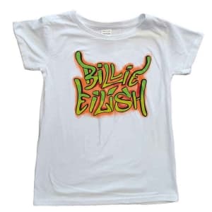 Billie Eilish - Graffiti Girls Wht Skinny Fit 11-12 Years