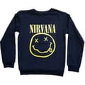 Miniatyrbillede 3 af 4: Nirvana - Happy Face Boys Blue Sweatshirt