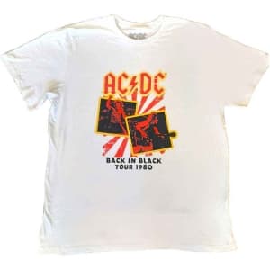 Ac/Dc - Back In Black Tour 1980 Uni Wht  3 XXXL