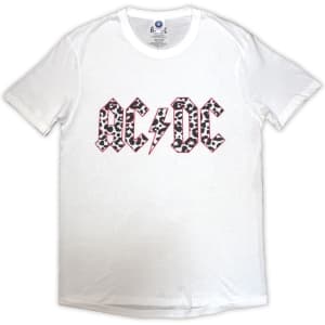 Ac/Dc - Mono Leopard Print Logo Lady Wht