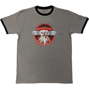 Van Halen - Circle Logo Ringer Uni Grey
