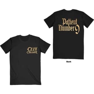 Ozzy Osbourne - Patient No.9 Gold Logo Uni Bl L