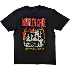 Motley Crue - Vintage World Tour Flames Uni Bl XXL