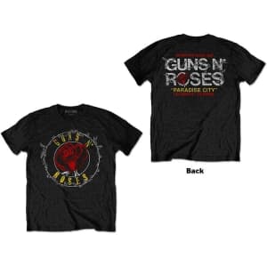 Guns N Roses - Rose Circle Paradise City Uni Bl    S S