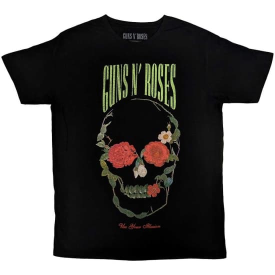 Guns N Roses - Rose Skull Uni Bl S