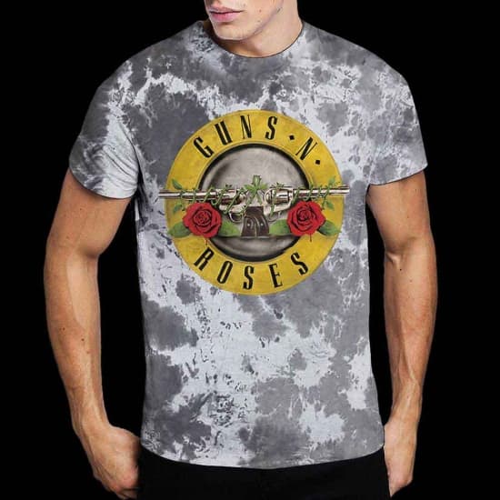Guns N Roses - Classic Logo Uni Wht Dip-Dye S