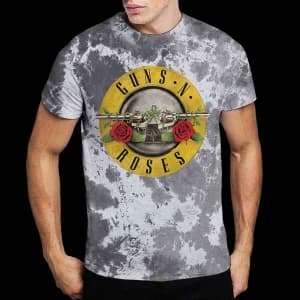 Guns N Roses - Classic Logo Uni Wht Dip-Dye S