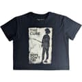 Miniatyrbillede 2 af 4: The Cure - Boys Don't Cry B&W Lady Navy Crop Top: