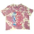 Pikkukuva 3 / 4: Grateful Dead - Concentric Skull Lady Pink Dip-Dye Crop
