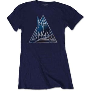 Def Leppard - Triangle Logo Lady Navy L