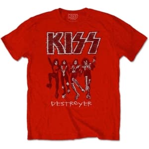 Kiss - Destroyer Sketch Uni Red XL