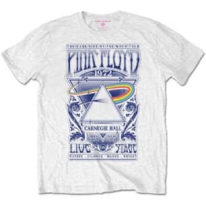 Pink Floyd - T-shirt - Carnegie Hall Poster (Retail Pack) (Kids White) (5-6 år)