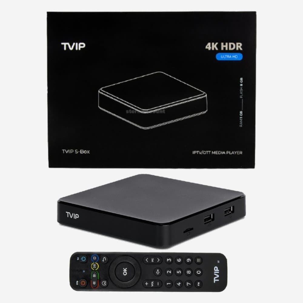 TVIP S-Box 605 - IPTV HD Box, Linux 4K/ WiFi 2,4/5 GHz