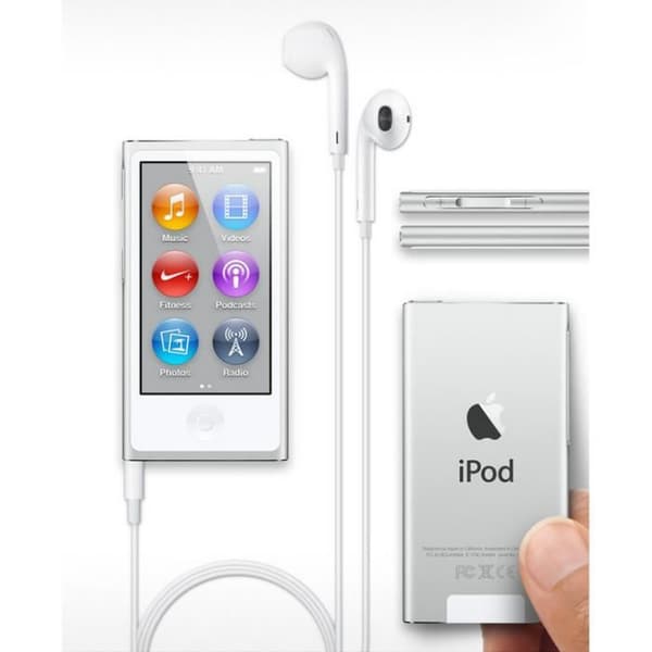Apple iPod nano 16GB, MP4-spelare, 16 GB, LCD, Belysning, FM-radio, Silver- REFURBISHED