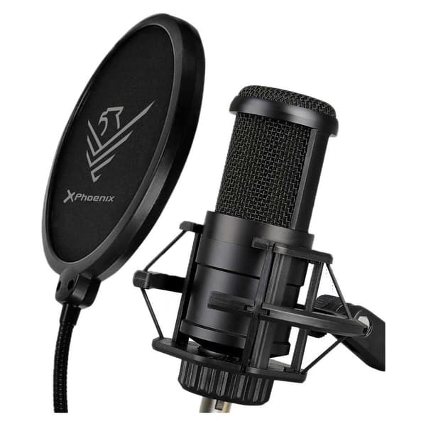 Phoenix Mikrofoni Kannakkeella Phstreamcast-pro Musta